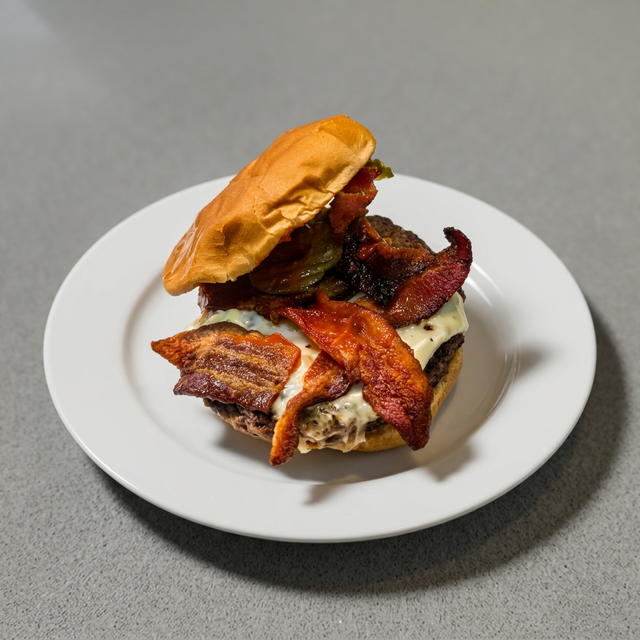 Griddle Hamburger.